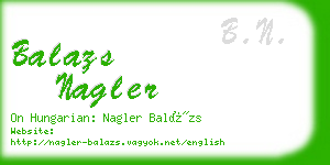 balazs nagler business card
